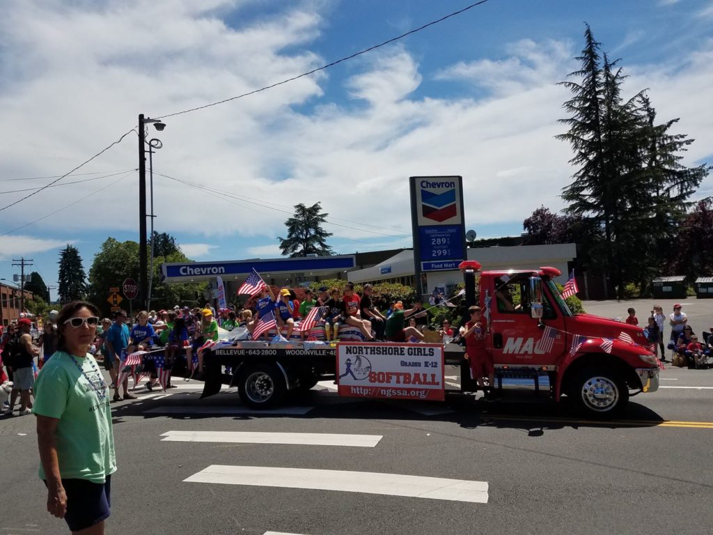 Ngssa on fire truck at bothell's 4th of july